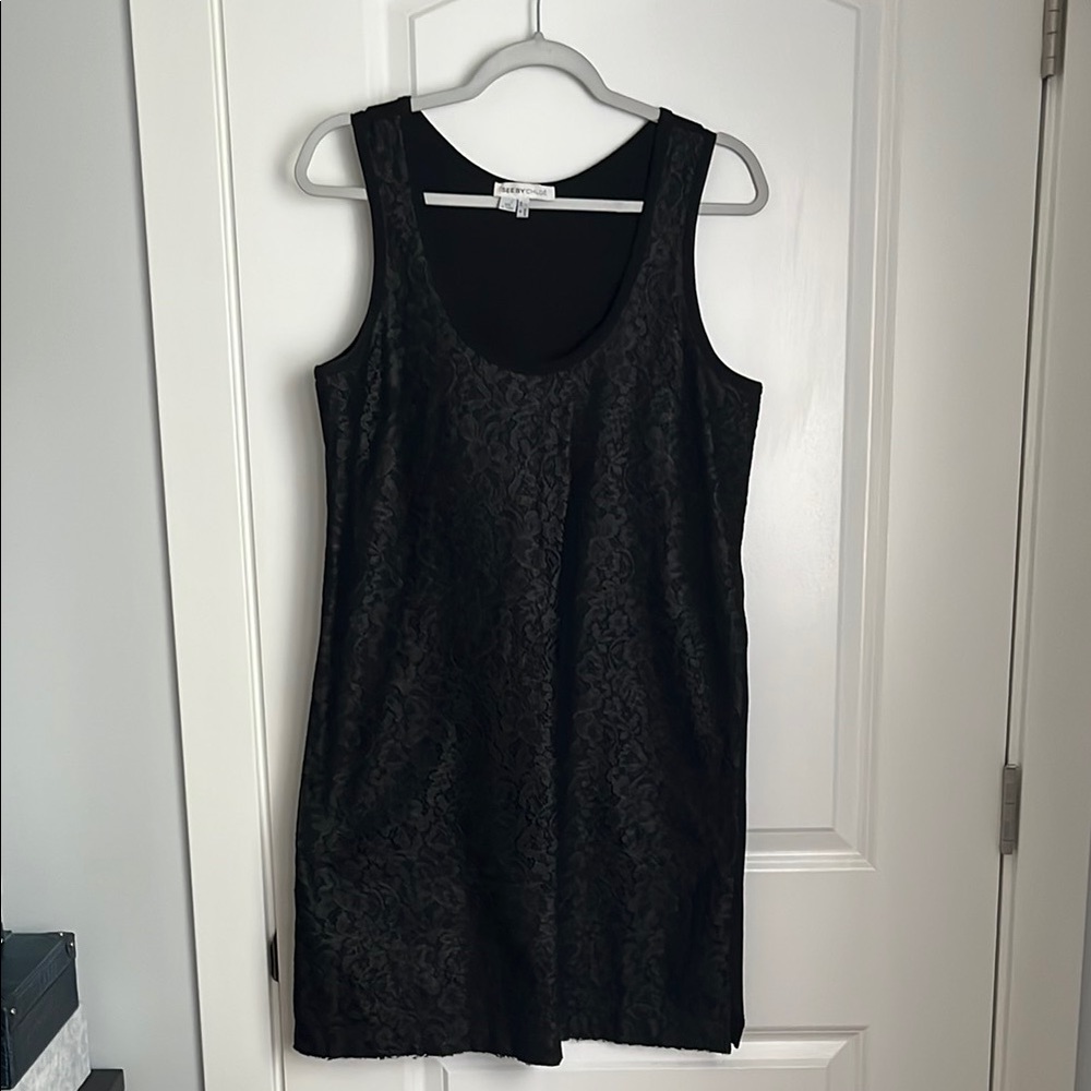 See by Chloe Black Lace Sleeveless Dress Sz 6